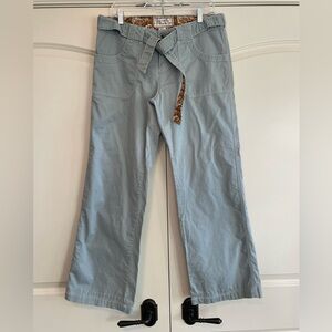 Women’s light blue wide leg, aventura pants